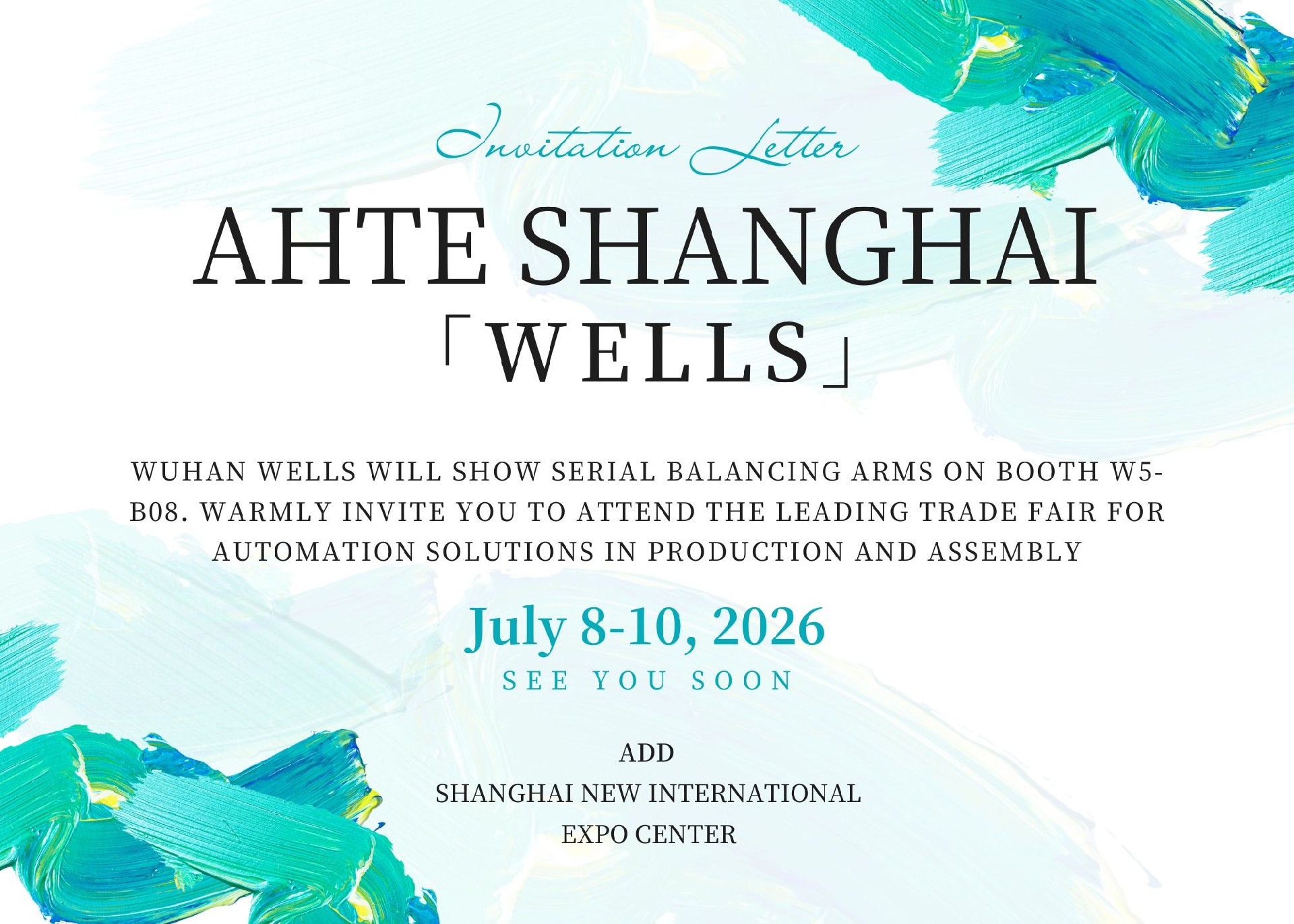 WELLS Invites You to Attend the Leading Trade Fair for Automation Solutions in Production and Assembly